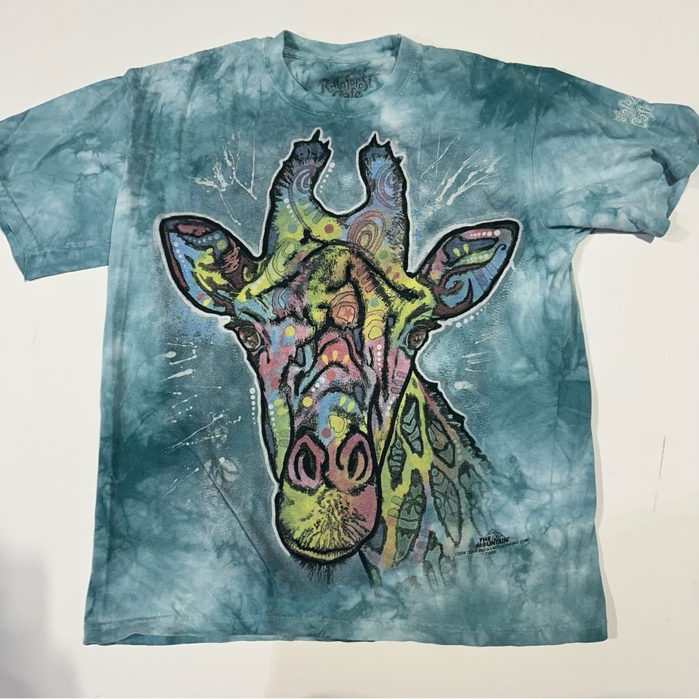 Vintage Rainforest Cafe Blue Giraffe Men’s T-Shirt Small Excellent Condition